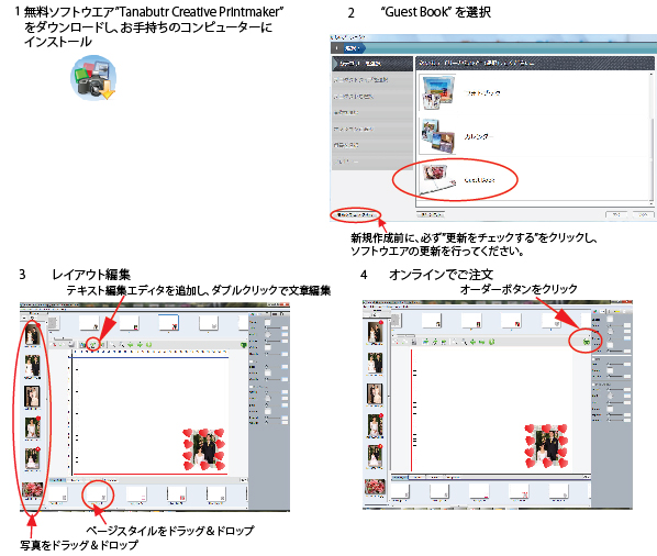 メッセージブックの作成方法