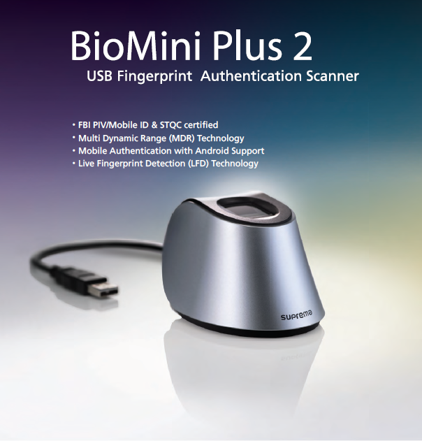 suprema biomini fingerprint reader