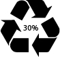 30% recycled paper