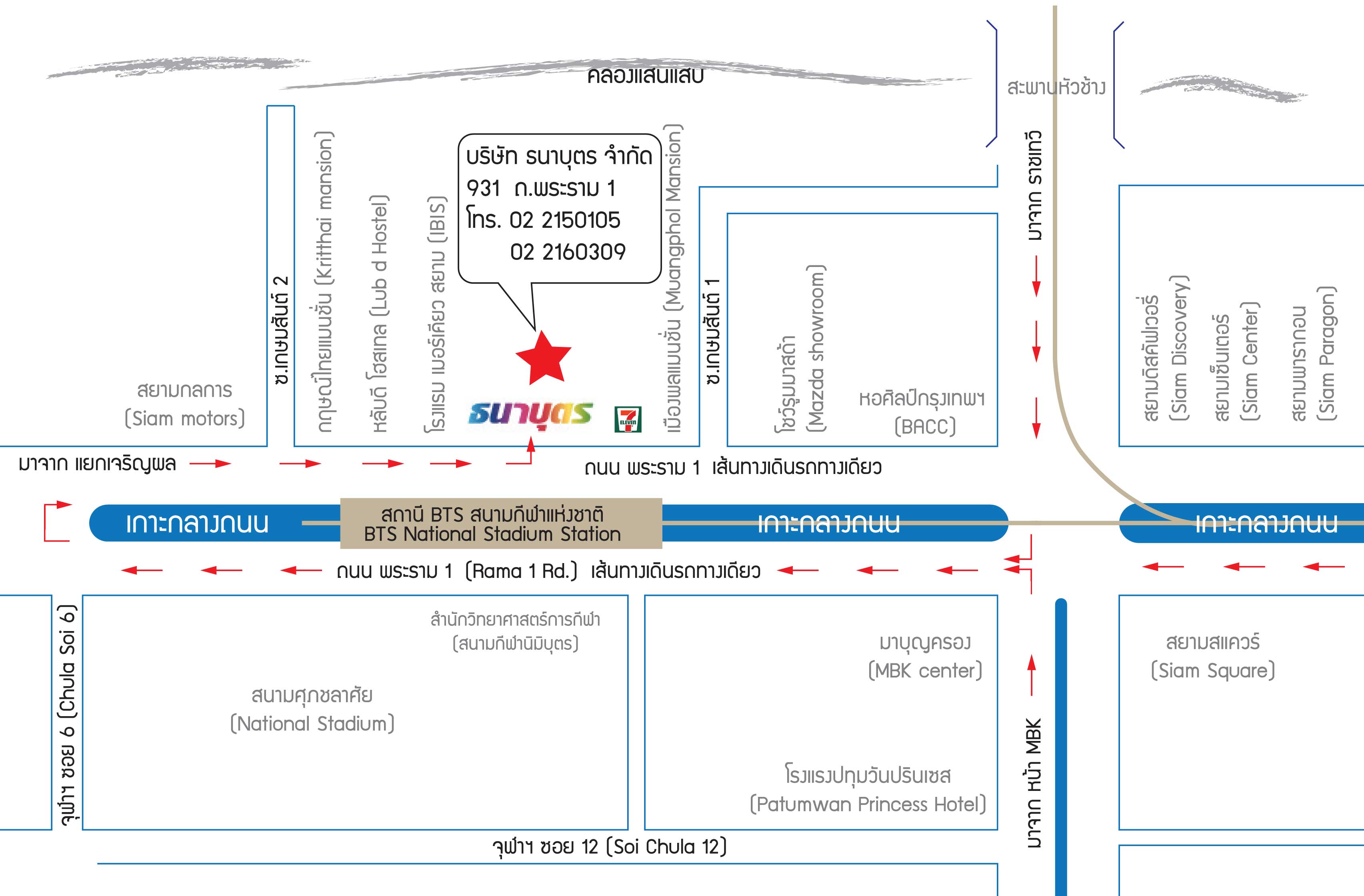 Map direction to Tanabtur Co., Ltd.